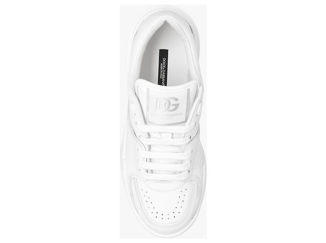 Sneakers Dolce & Gabbana New Roma in pelle bianca - vista 6