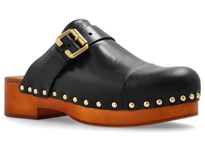 Zoccoli Jeannette Chloé in pelle nera - vista 2