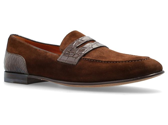 Mocassini in suede marroni Dolce & Gabbana - vista 2