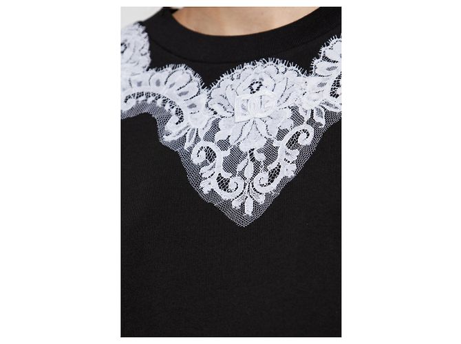 Dolce & Gabbana Camiseta con inserciones de encaje - vista 3