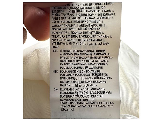 Blazer Versace abotonadura sencilla con bolsillos en algodón blanco - vista 11