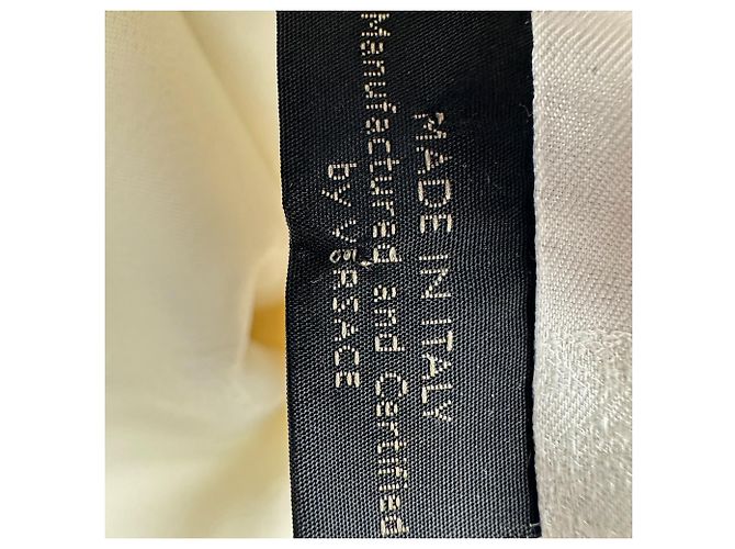 Blazer Versace abotonadura sencilla con bolsillos en algodón blanco - vista 8