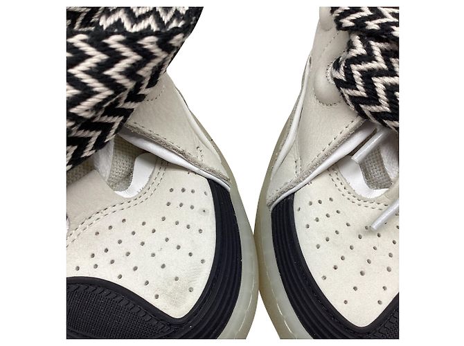 Sneakers Lanvin Curb in pelle bianca - vista 10