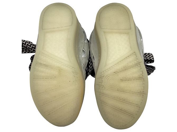 Sneakers Lanvin Curb in pelle bianca - vista 12