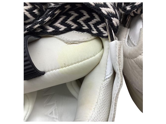 Sneakers Lanvin Curb in pelle bianca - vista 14