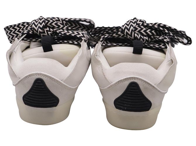 Sneakers Lanvin Curb in pelle bianca - vista 5