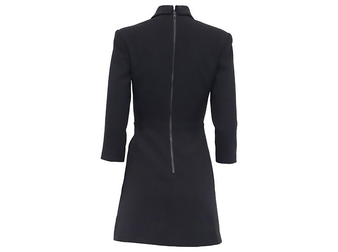 Vestido mini efecto drapeado Alice + Olivia en poliéster negro - vista 4