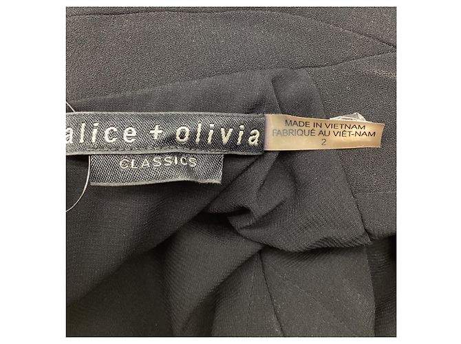 Vestido mini efecto drapeado Alice + Olivia en poliéster negro - vista 8
