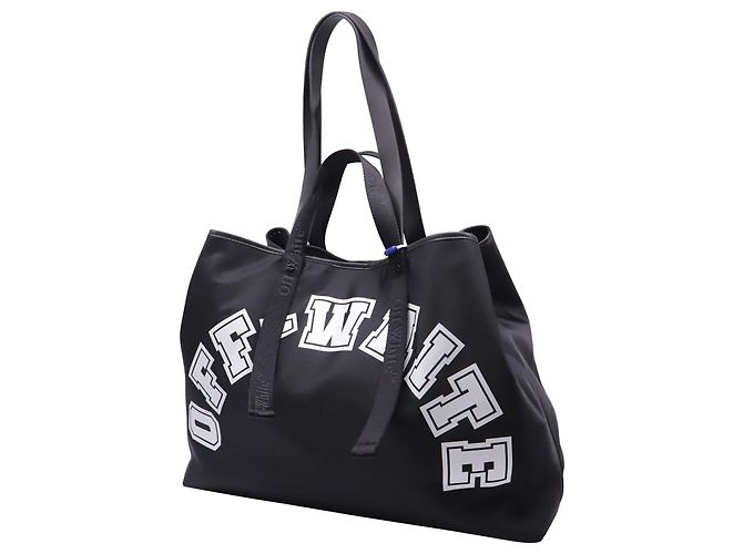 Off White Borsa Tote Off-White Large Classic Day Off in nylon nero - vista 2