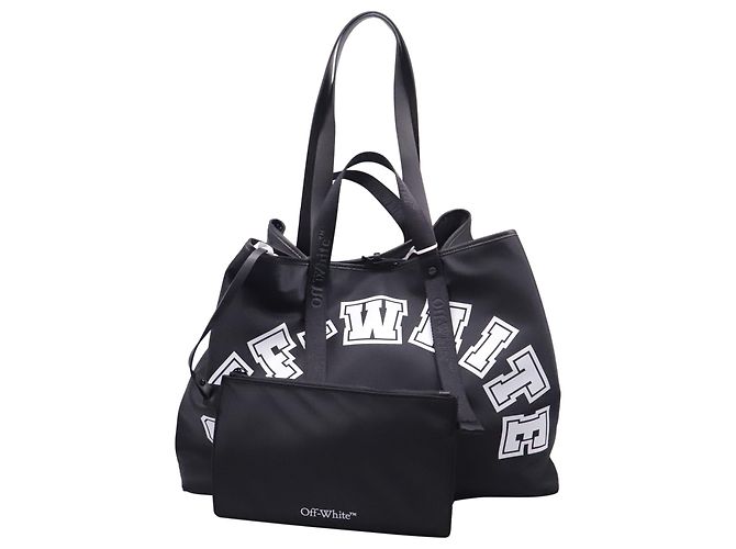 Off White Borsa Tote Off-White Large Classic Day Off in nylon nero - vista 6