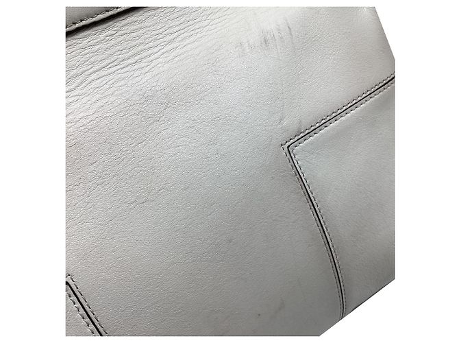 Borsa a tracolla Tory Burch Block T in pelle di vitello bianca - vista 16