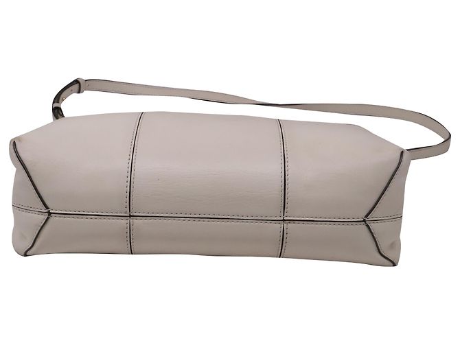 Borsa a tracolla Tory Burch Block T in pelle di vitello bianca - vista 6