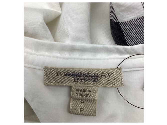 Camiseta Burberry Check Cuff de algodón blanco - vista 5