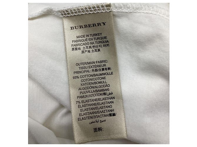 Camiseta Burberry Check Cuff de algodón blanco - vista 7
