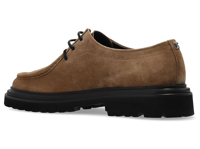 Scarpe con lacci in suede beige Dolce & Gabbana - vista 3