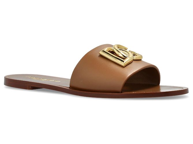 Dolce & Gabbana Leder-Slides mit Logo-Applikation - Ansicht 2