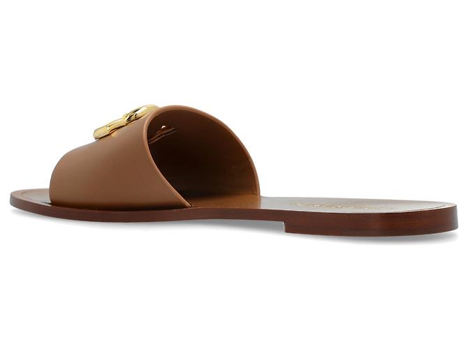Dolce & Gabbana Leder-Slides mit Logo-Applikation - Ansicht 3