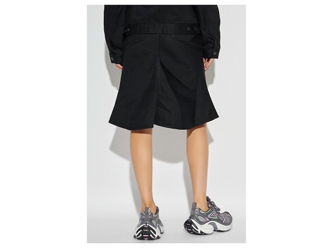 Falda de denim Balenciaga negra de algodón - vista 2