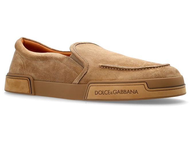 Dolce & Gabbana sneakers slip-on in suede beige - vista 2