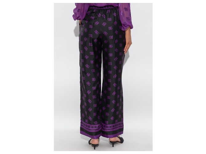 Dolce & Gabbana Seidenhose mit Monogramm - Ansicht 2