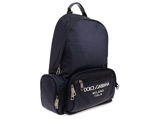 Zaino Dolce & Gabbana in nylon blu navy - vista 2