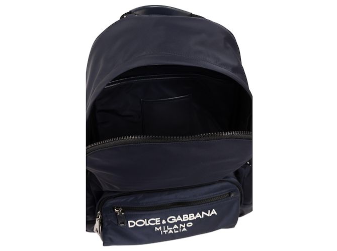 Zaino Dolce & Gabbana in nylon blu navy - vista 3