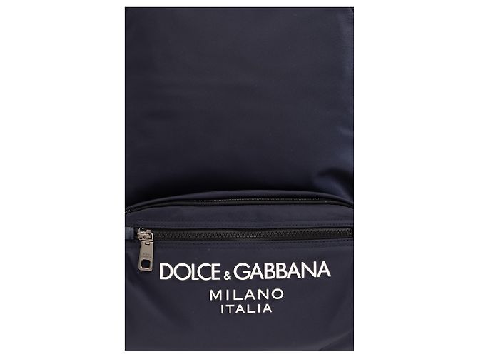 Zaino Dolce & Gabbana in nylon blu navy - vista 4