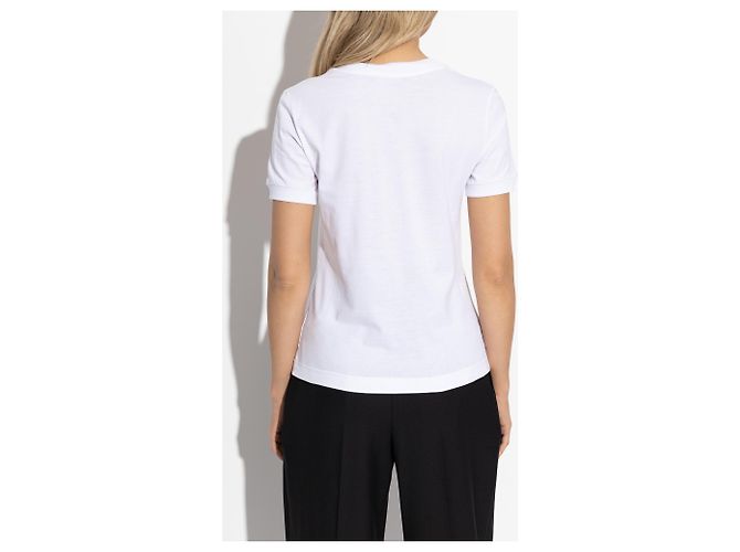 T-shirt bianca con logo Dolce & Gabbana in cotone - vista 2