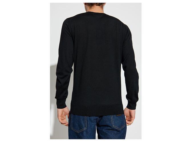 Dolce & Gabbana Wollpullover mit Rundhalsausschnitt Schwarz - Ansicht 2