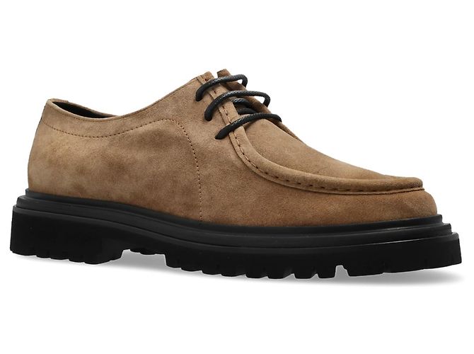 Scarpe con lacci in camoscio beige Dolce & Gabbana - vista 2