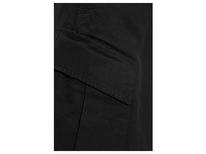 Falda maxi Balenciaga de algodón negro con bolsillos - vista 3