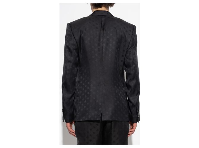 Dolce & Gabbana Blazer in seta con monogramma - vista 2