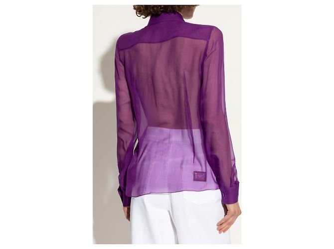 Dolce & Gabbana Camisa de seda morada - vista 2