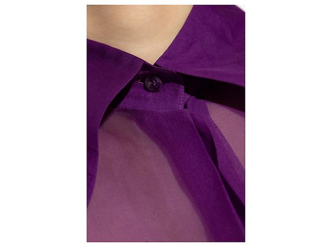 Dolce & Gabbana Camisa de seda morada - vista 3