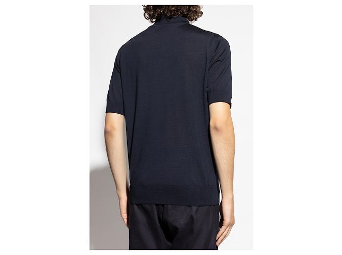 Polo Dolce & Gabbana em lã merino azul - vista 2