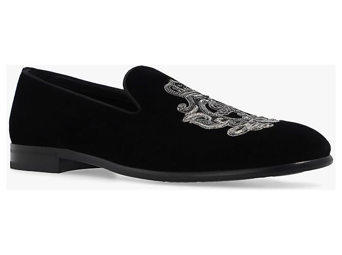 Mocassini in velluto nero Dolce & Gabbana - vista 4