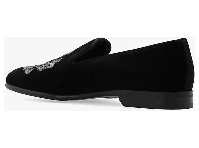 Mocassini in velluto nero Dolce & Gabbana - vista 5