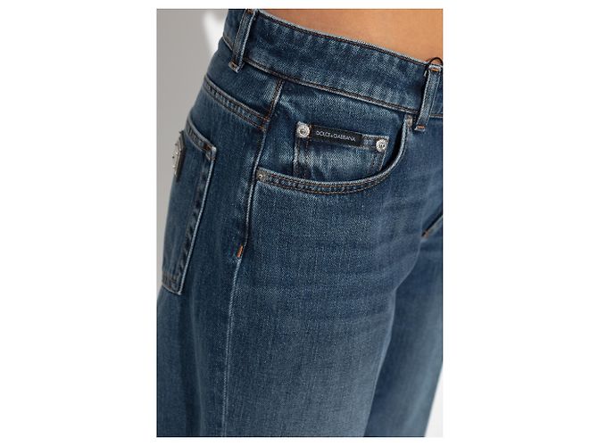 Vaqueros de corte recto en algodón azul Dolce & Gabbana - vista 3