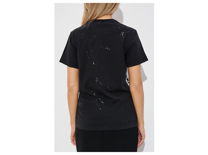 Camiseta de algodón con estampado Dolce & Gabbana negra - vista 2