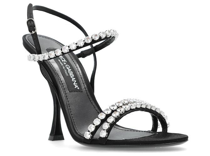 Dolce & Gabbana Sandali con tacco e cristalli scintillanti - vista 2