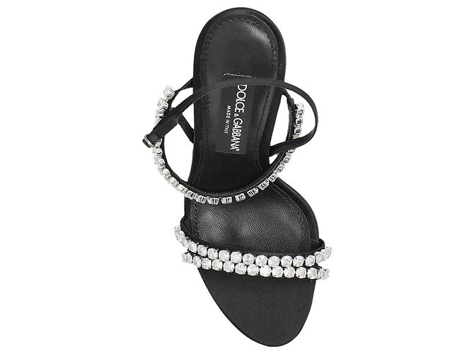 Dolce & Gabbana Sandali con tacco e cristalli scintillanti - vista 4