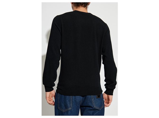 Dolce & Gabbana Logo Wollpullover Schwarz - Ansicht 2
