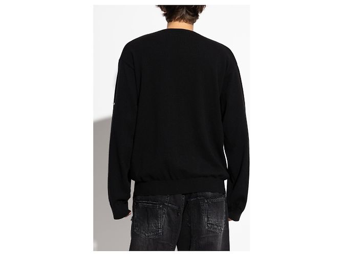 Balenciaga Kaschmir und Wollpullover schwarz - Ansicht 2
