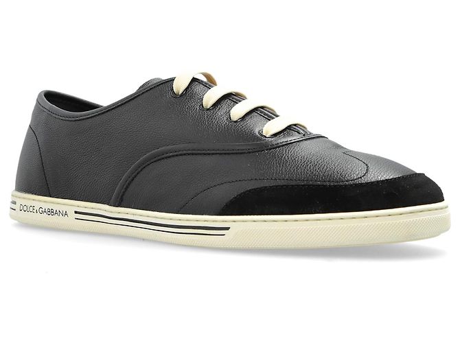 Sneakers in pelle nera Dolce & Gabbana - vista 2