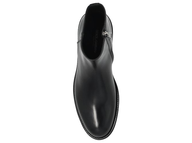Dolce & Gabbana Black Leather Ankle Boots - view 4