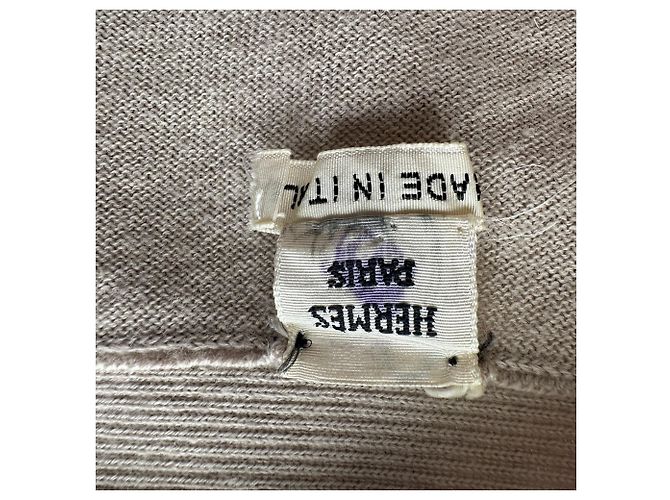 Hermès Knopf-Strickcardigan aus braunem Cashmere - Ansicht 4
