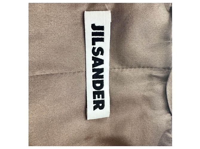 Jil Sander Hidden-Buttoned Blazer with Pockets in Brown Polyester - view 4