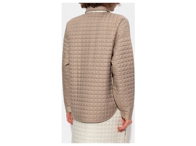 Camisa acolchada Moncler marrón beige - vista 2