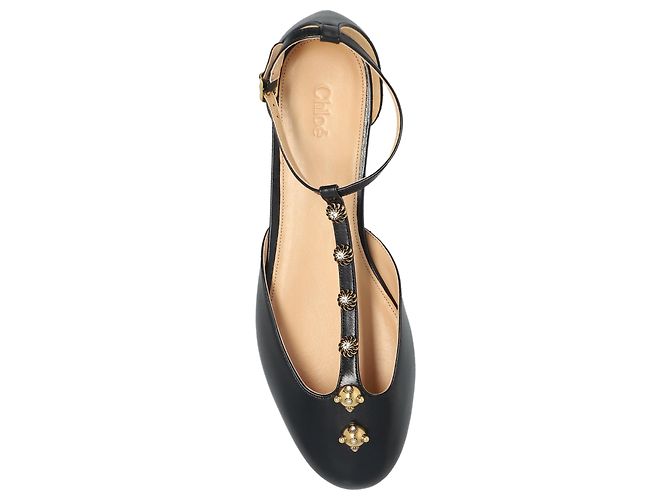 Bailarinas Chloé Celeste de cuero negro - vista 3