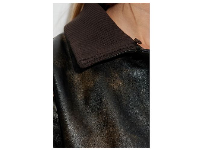 Dolce & Gabbana Lederjacke aus Kalbsleder in Braun - Ansicht 6